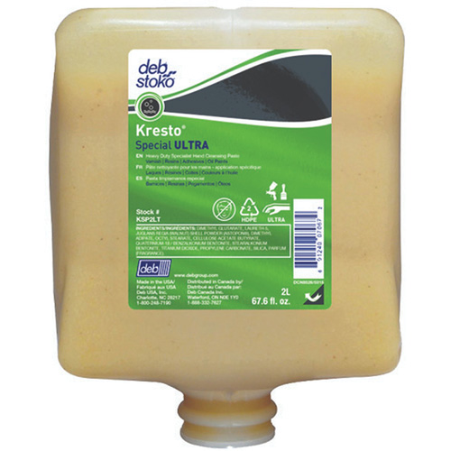 Recharge de nettoyant pour les mains Kresto Special Ultra, P&acirc;te, 2 L, Cartouche en plastique, Fraîcheur Southpoint Industrial Supply