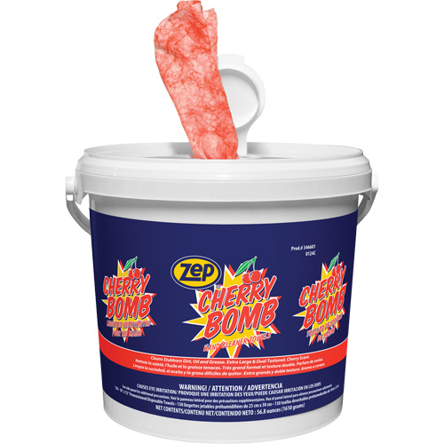 Lingettes nettoyantes surpuissantes pour les mains Cherry Bomb Southpoint Industrial Supply