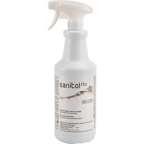 D&eacute;sinfectant et assainissant concentr&eacute; Sanitol, 950 ml, Bouteille &agrave; g&acirc;chette Southpoint Industrial Supply