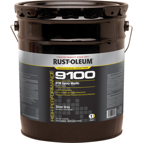 9100 System DTM Epoxy Mastic Base, Silver Grey, 5 gal., Pail Southpoint Industrial Supply