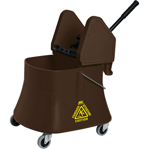 Champ Bucket & Wringer Combo, Down Press, 10 US Gal.(40 Quart), Brown Southpoint Industrial Supply