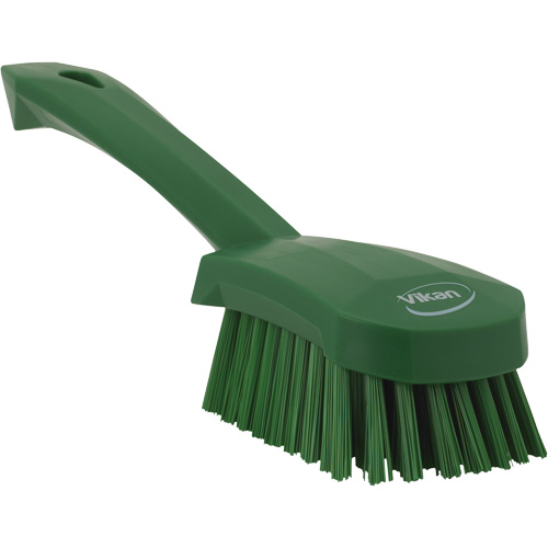 Brosse &agrave; r&eacute;curer avec manche court, Soies Ferme, Longueur de 10", Vert Southpoint Industrial Supply