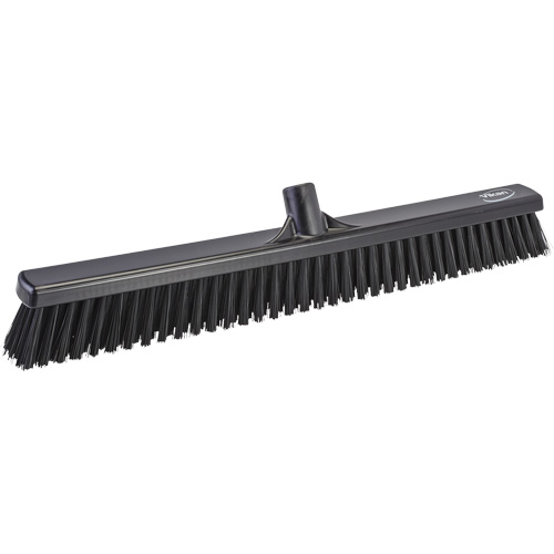 Combo Bristle Push Broom Head, Coarse/Fine Bristles, 24", Polyester, Black Southpoint Industrial Supply