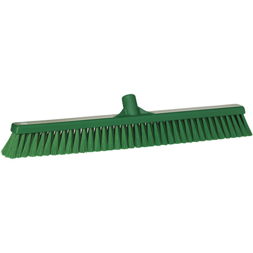Small Particle Push Broom Head, Fine Bristles, 24", Polyester, Green Southpoint Industrial Supply