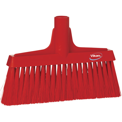 Upright Broom Head, Coarse/Fine Bristles, 10-1/4", Polyester, Red Southpoint Industrial Supply