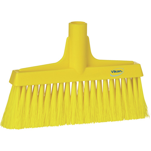 Upright Broom Head, Coarse/Fine Bristles, 10-1/4", Polyester, Yellow Southpoint Industrial Supply