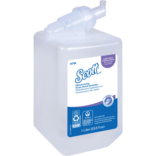 Scott&reg; Control Super Moisturizing Foam Hand Sanitizer, 1000 ml, Cartridge Refill, 70% Alcohol Southpoint Industrial Supply