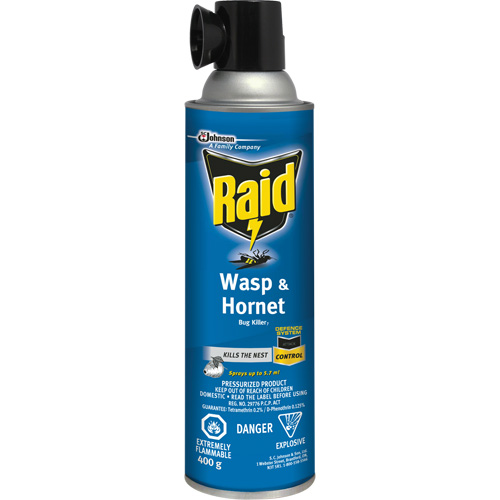 Raid&reg; Wasp & Hornet Bug Killer, 400 g, Solvent Base Southpoint Industrial Supply