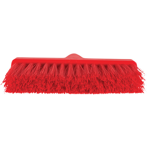 Balai oblique ColorCore, Crins Moyen, 10", Polypropyl&egrave;ne, Rouge Southpoint Industrial Supply