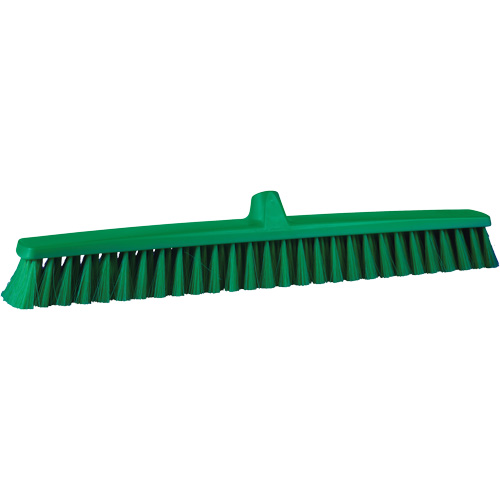 ColorCore Push Broom, Fine Bristles, 24", Polypropylene, Green Southpoint Industrial Supply