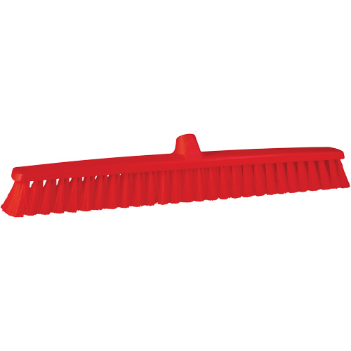 ColorCore Push Broom, Fine Bristles, 24", Polypropylene, Red Southpoint Industrial Supply