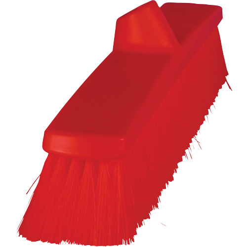 ColorCore Push Broom, Fine Bristles, 24", Polypropylene, Red Southpoint Industrial Supply