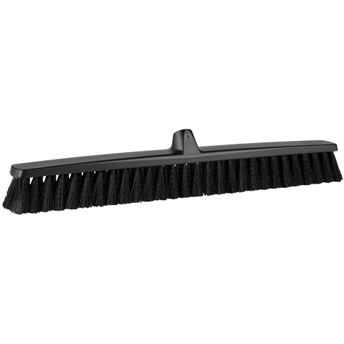 ColorCore Push Broom, Fine Bristles, 24", Polypropylene, Black Southpoint Industrial Supply