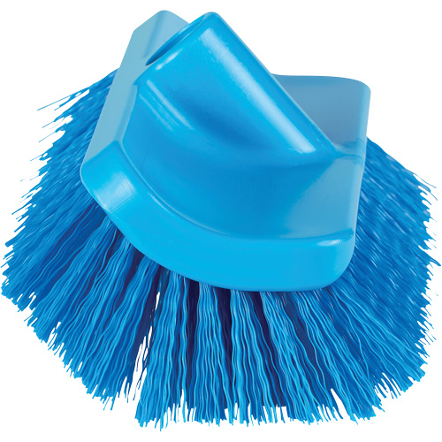 Brosse &agrave; angle double ColorCore pour surfaces hautes et basses, Soies Ferme, Longueur de 10", Bleu Southpoint Industrial Supply