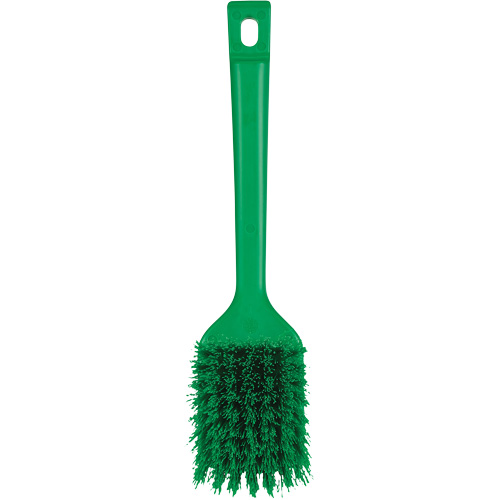 ColorCore Short Handle Brush, Stiff Bristles, 12" Long, Green Southpoint Industrial Supply