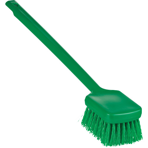 ColorCore Long Handle Brush, Stiff Bristles, 20" Long, Green Southpoint Industrial Supply