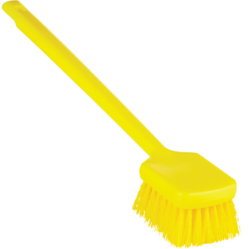ColorCore Long Handle Brush, Stiff Bristles, 20" Long, Yellow Southpoint Industrial Supply