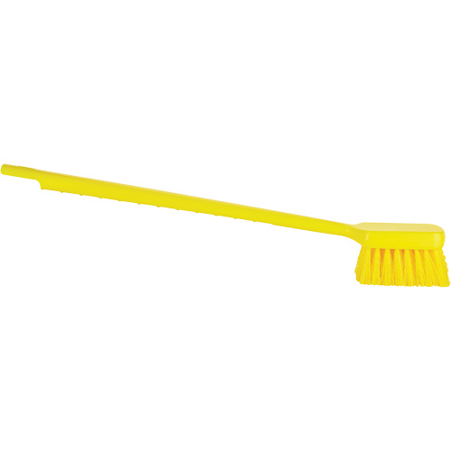 ColorCore Long Handle Brush, Stiff Bristles, 20" Long, Yellow Southpoint Industrial Supply