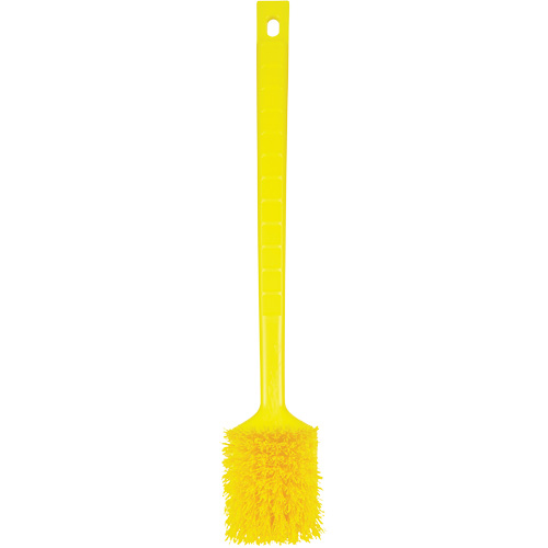 ColorCore Long Handle Brush, Stiff Bristles, 20" Long, Yellow Southpoint Industrial Supply