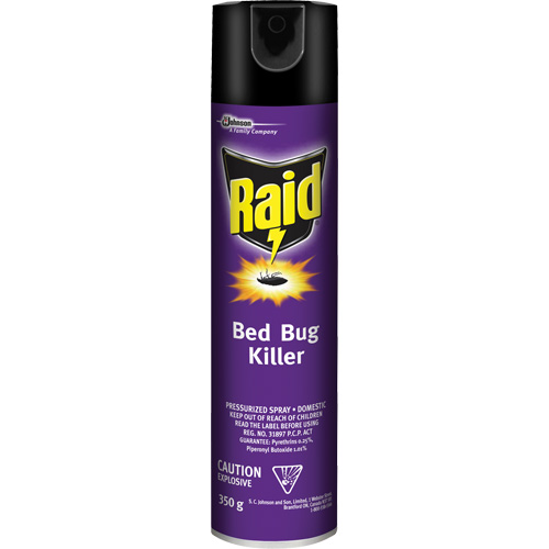 Raid&reg; Bed Bug Killer Insecticide, 350 g, Aerosol Can, Solvent Base Southpoint Industrial Supply