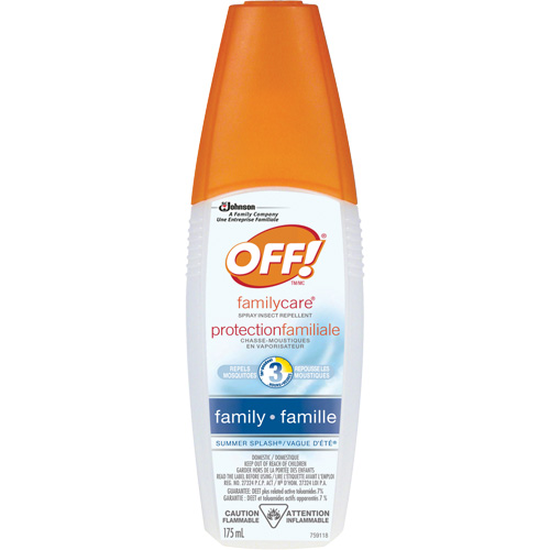 OFF! FamilyCare&reg; Summer Splash&reg; Insect Repellent, 7% DEET, Spray, 175 ml Southpoint Industrial Supply
