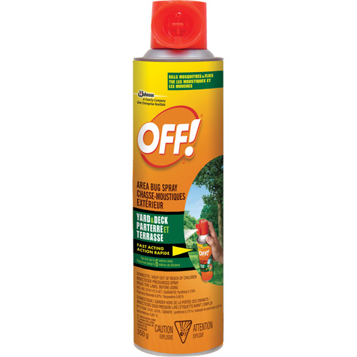 OFF! Area Bug Spray, DEET Free, Aerosol, 350 g Southpoint Industrial Supply
