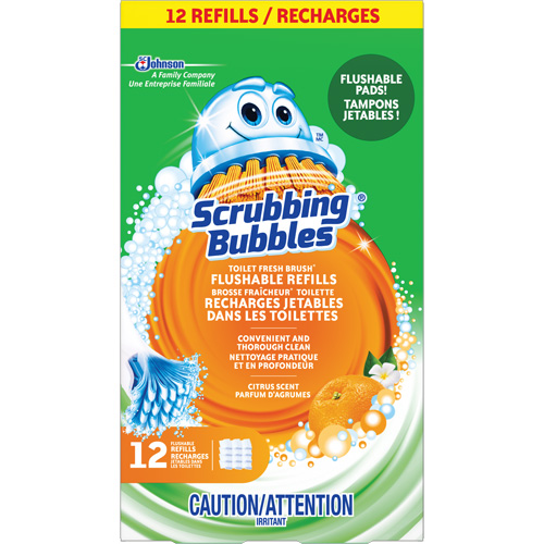 Recharge de tampons jetables dans les toilettes, pour la brosse pour cuvettes Scrubbing Bubbles Fresh Brush, Recharge Southpoint Industrial Supply