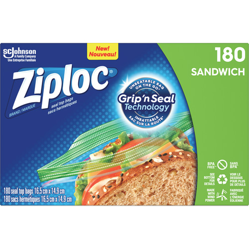 Sacs &agrave; sandwichs Ziploc Southpoint Industrial Supply