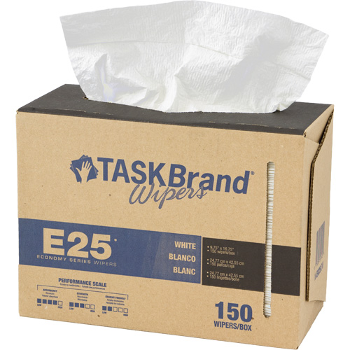 TaskBrand&reg; E25 Economy Scrim Wipers, All-Purpose, 16-3/4" L x 9-3/4" W Southpoint Industrial Supply
