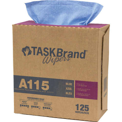 TaskBrand&reg; A115 Advanced Performance Wipers, Heavy-Duty, 16-3/4" L x 12" W Southpoint Industrial Supply
