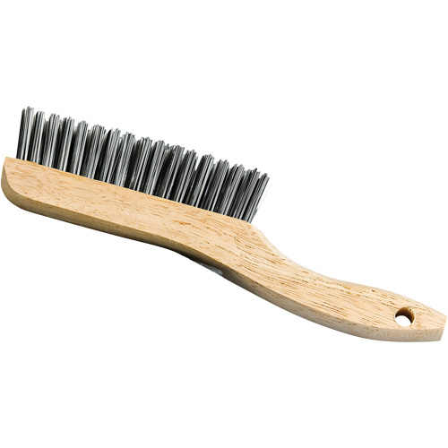 Shoe Handle Scratch Brush, Steel, 4 x 16 Wire Rows, 9-3/4" Long Southpoint Industrial Supply