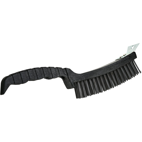 Scratch Brush, Steel, 4 x 17 Wire Rows, 12" Long Southpoint Industrial Supply