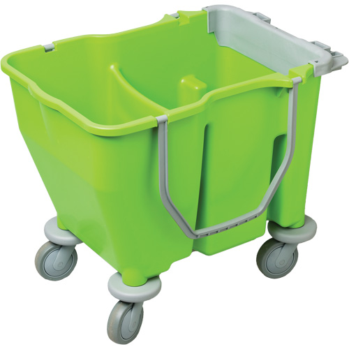 Double Mop Bucket with Wringer, 3.75 US Gal. (60 qt.) Capacity, Green Southpoint Industrial Supply
