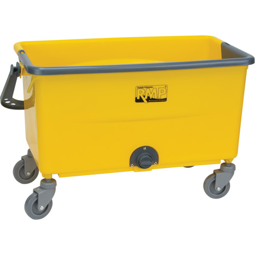 Microfibre Mop Bucket & Wringer, Strainer, 11 US Gal. (44 Quart), Yellow Southpoint Industrial Supply