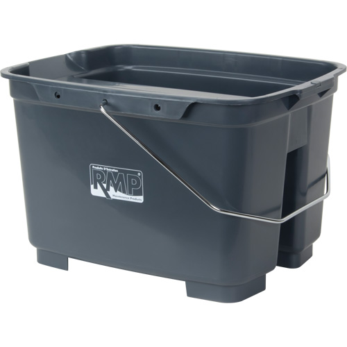 Seau double, Capacit&eacute; de 4,75 gal. US (19 pintes), Gris Southpoint Industrial Supply
