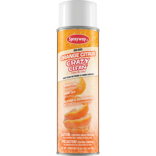 Nettoyant &agrave; l'ar&ocirc;me d'oranges Crazy Clean, 19 oz liq., Canette a&eacute;rosol Southpoint Industrial Supply