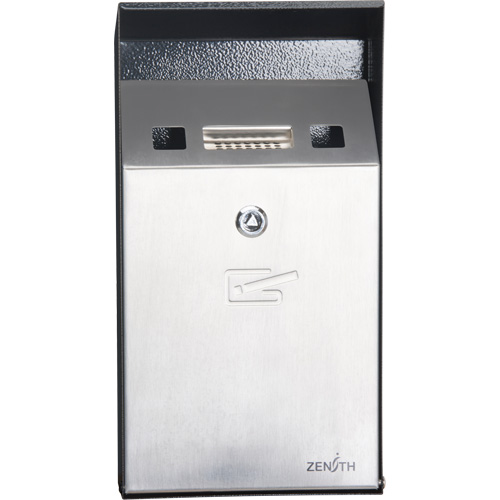 Smoking Receptacle, Wall-Mount, Stainless Steel, 1 Litre Capacity, 11-4/5" Height Southpoint Industrial Supply