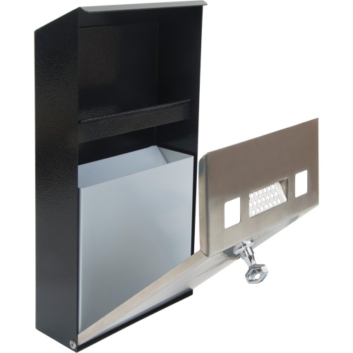 Smoking Receptacle, Wall-Mount, Stainless Steel, 1 Litre Capacity, 11-4/5" Height Southpoint Industrial Supply