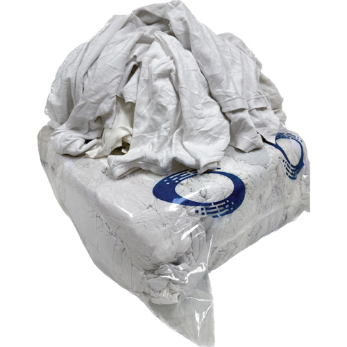 Chiffons de nettoyage, Coton/Molleton, Blanc, 25 lb Southpoint Industrial Supply
