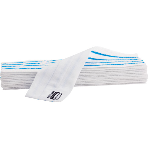 Disposable Mop Pad, Hook and Loop Style, Microfibre, 18" L x 4" W Southpoint Industrial Supply
