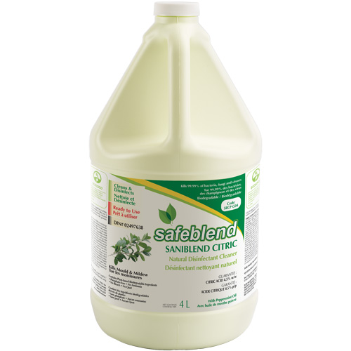 CITRIC Peppermint Oil Disinfectant Cleaner, 4 L, Jug Southpoint Industrial Supply
