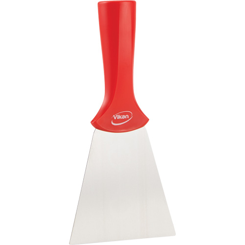 Handle-Mounted Stainless Steel Scraper, Red, 4" W x 8" L Southpoint Industrial Supply