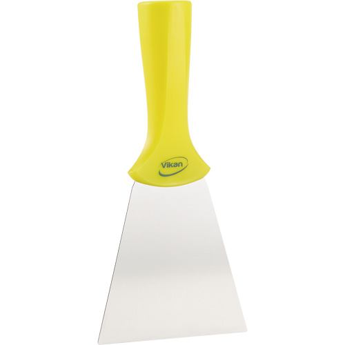 Grattoir en acier inoxydable avec poign&eacute;e montable sur manche, Jaune, 4" la x 8" lo Southpoint Industrial Supply