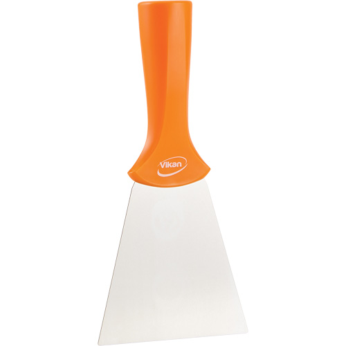 Grattoir en acier inoxydable avec poign&eacute;e montable sur manche, Orange, 4" la x 8" lo Southpoint Industrial Supply