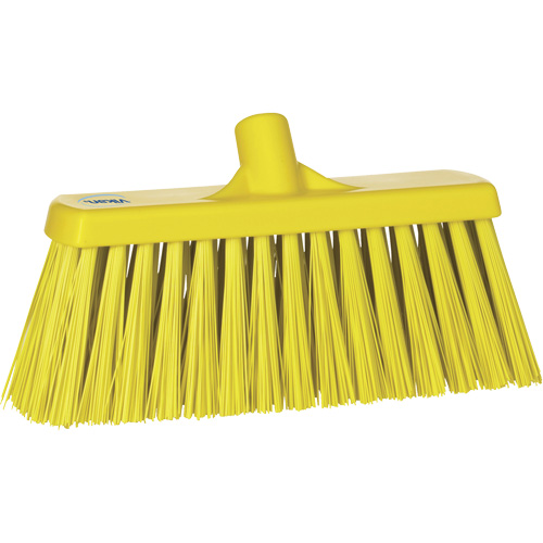 Heavy-Duty Push Broom, Stiff Bristles, 13", Polyester, Yellow Southpoint Industrial Supply
