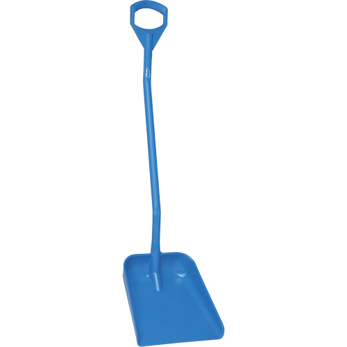 Ergonomic Large Blade Shovel, 51" Length, Plastic, Blue Southpoint Industrial Supply