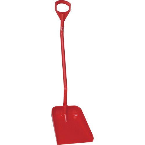Ergonomic Large Blade Shovel, 51" Length, Plastic, Red Southpoint Industrial Supply