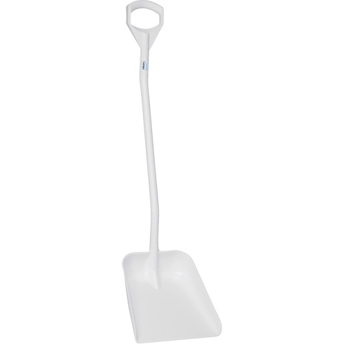 Ergonomic Large Blade Shovel, 51" Length, Plastic, White Southpoint Industrial Supply