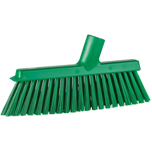Balai biseaut&eacute; avec pas de vis inclin&eacute;, Crins Moyen, 10", Polyester, Vert Southpoint Industrial Supply