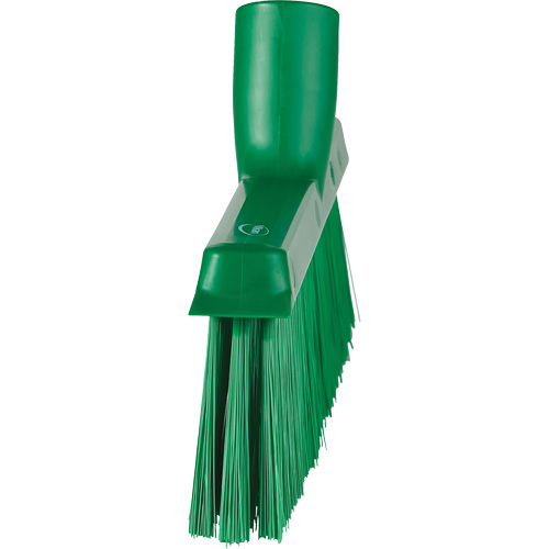 Balai biseaut&eacute; avec pas de vis inclin&eacute;, Crins Moyen, 10", Polyester, Vert Southpoint Industrial Supply